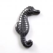 Hematite Sea Horse 20x40mm Pendant